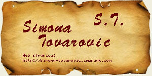 Simona Tovarović vizit kartica